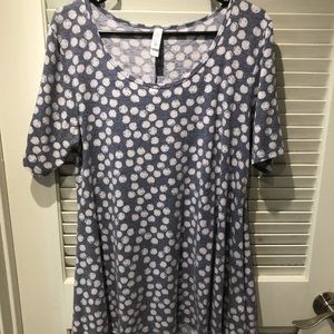 Perfect T lavender/grey polka dots